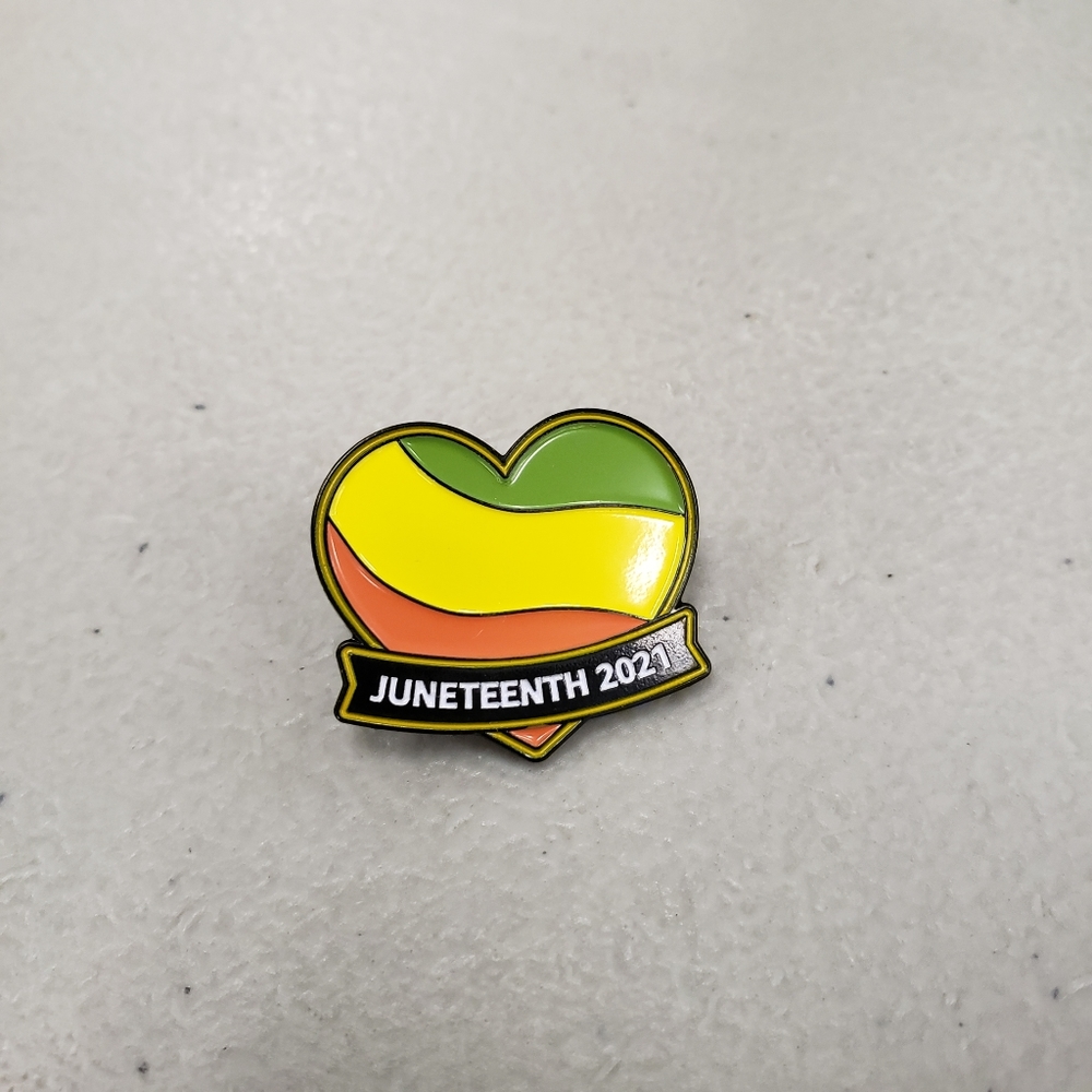 Juneteenth 2021 Heart Celebration BLM Pin